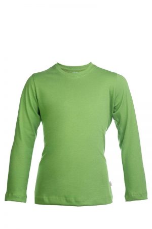 Zielona bawełaniana koszulka z długim rękawem